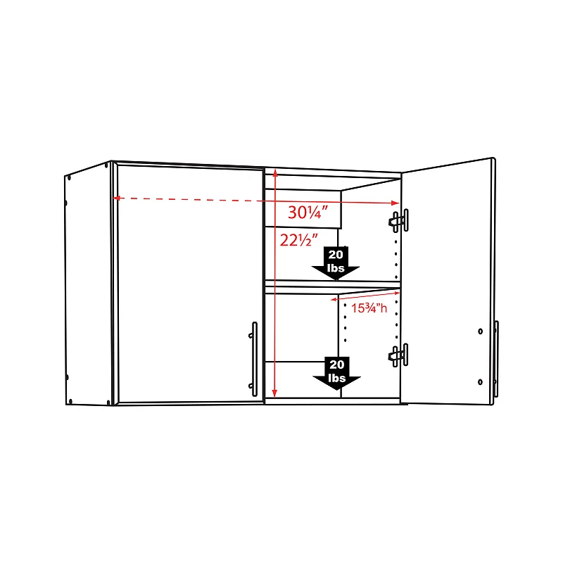 Prepac Elite Stackable Wall Cabinet