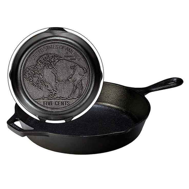 Lodge Buffalo Nickel Cast Iron Skillet  10.25in