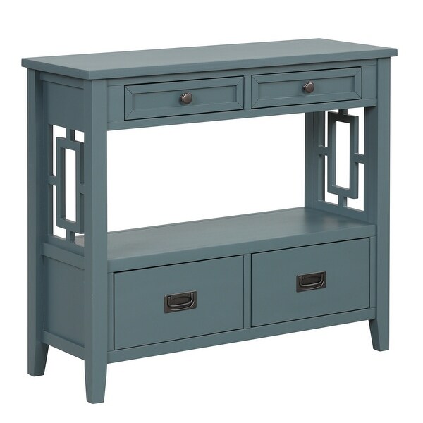 Console Table Entry Sofa Table with 4 Drawers and 1 Storage Shelf