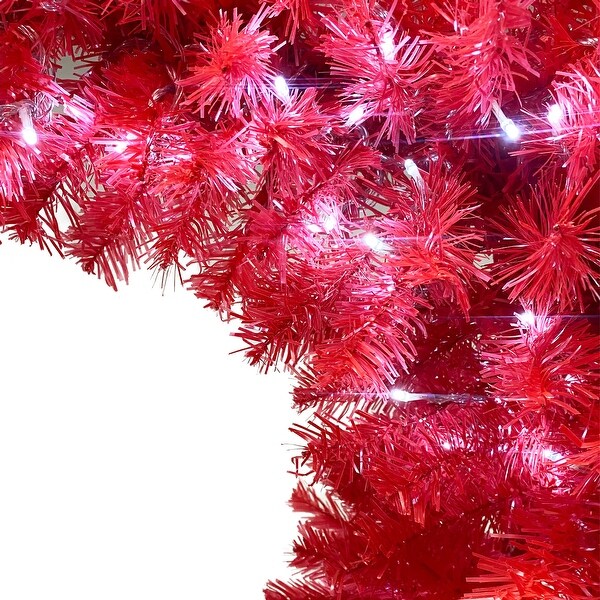 Artificial Fir Bent Top Christmas Tree，Bendable Santa Hat Style Christmas Tree Holiday Decoration