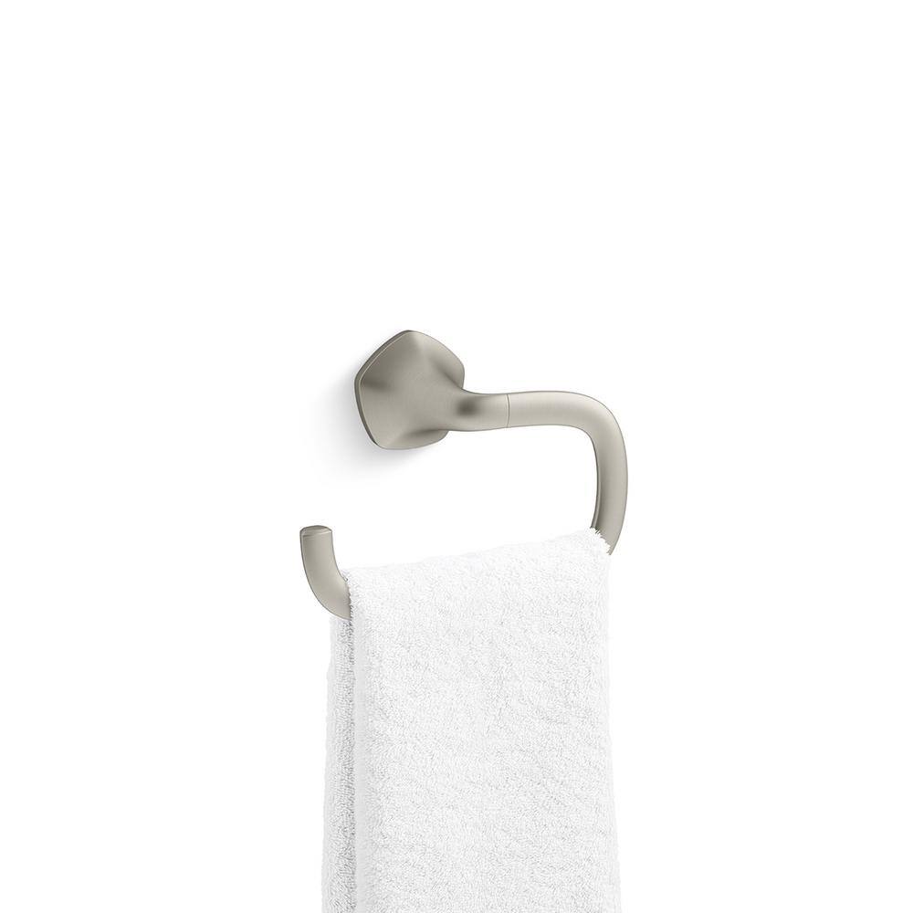 KOHLER Sundae Towel Ring in Vibrant Brushed Nickel R31061-BN