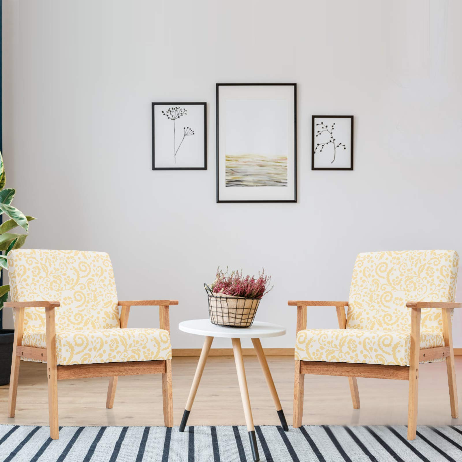 Giantex Decorative Retro Accent Chairs for Living Room