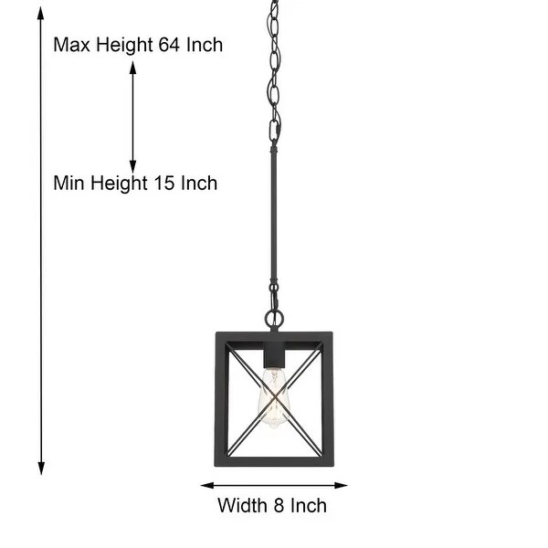 Acroma 1 Light 8In Linear Modern Farmhouse Rectangle Chandelier-UL Certified - N/A Shopping - The Best Deals on Chandeliers