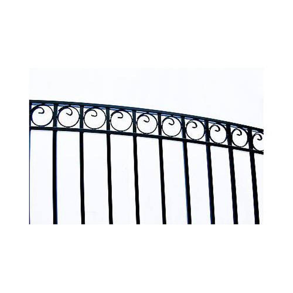 ALEKO Paris Style 18 ft. x 6 ft. Black Steel Single Swing Driveway Fence Gate DG18PARSSW-HD