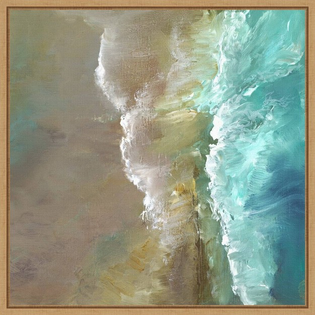 X 16 quot Aerial Coast Iii By Sheila Finch Framed Wall Canvas Amanti Art