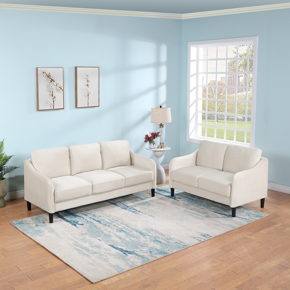 Modern Velvet 3 Seater Sofa Versatile Removable Cushions Couch Foam Cushions Sofa with Wood Frame for Living Room