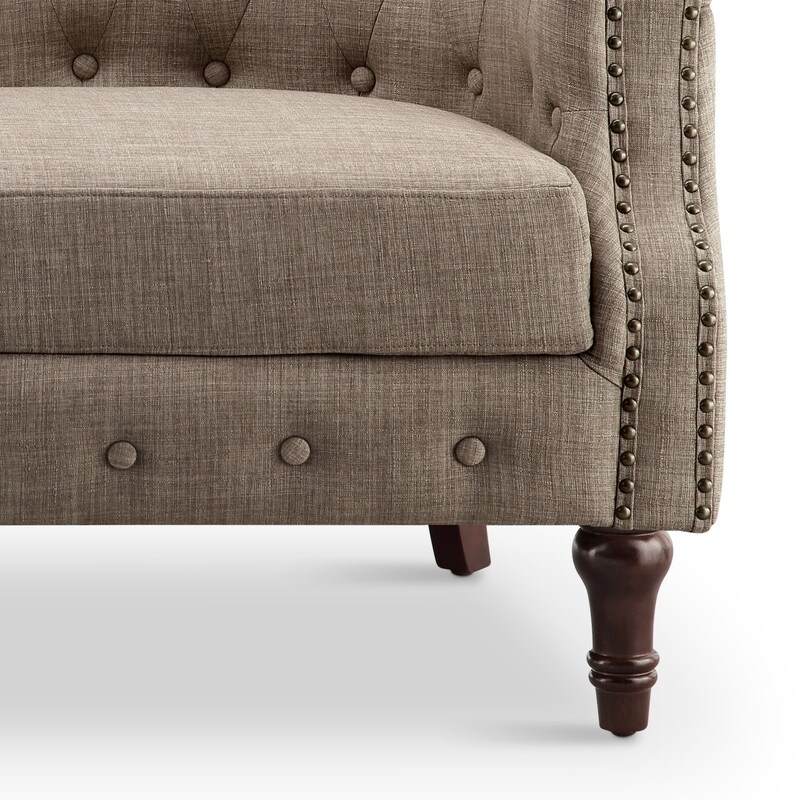 Rosevera Three Piece Living Room Tufted Sofa Set  Chesterfield