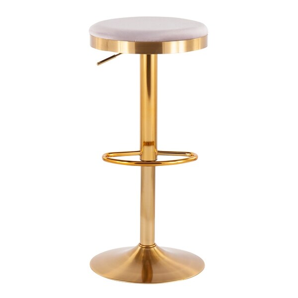 Silver Orchid Goddard Gold Adjustable Bar Stool (Set of 2)