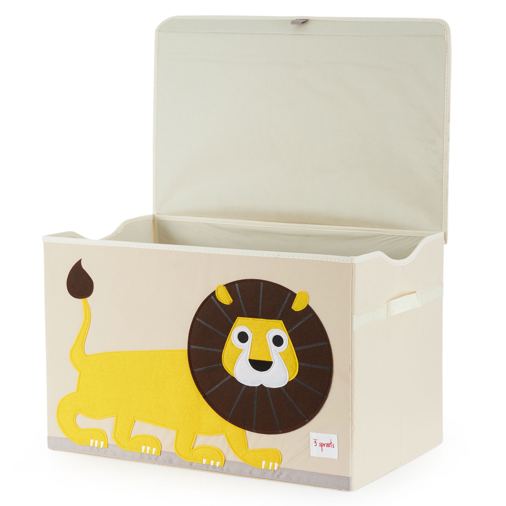 3 Sprouts UTCLIO Collapsible Toy Chest Storage Bin for Kid's Playroom, Lion