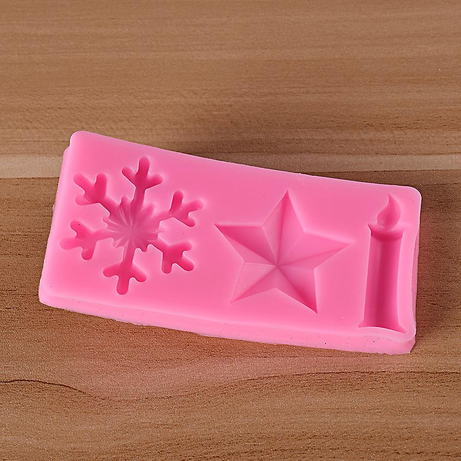 Snowflake Pentagram Candle Cake Mold - 2pcs