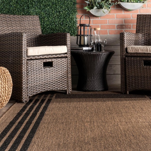 Nuloom Legacy Striated Bordered Indoor outdoor Patio Area Rug