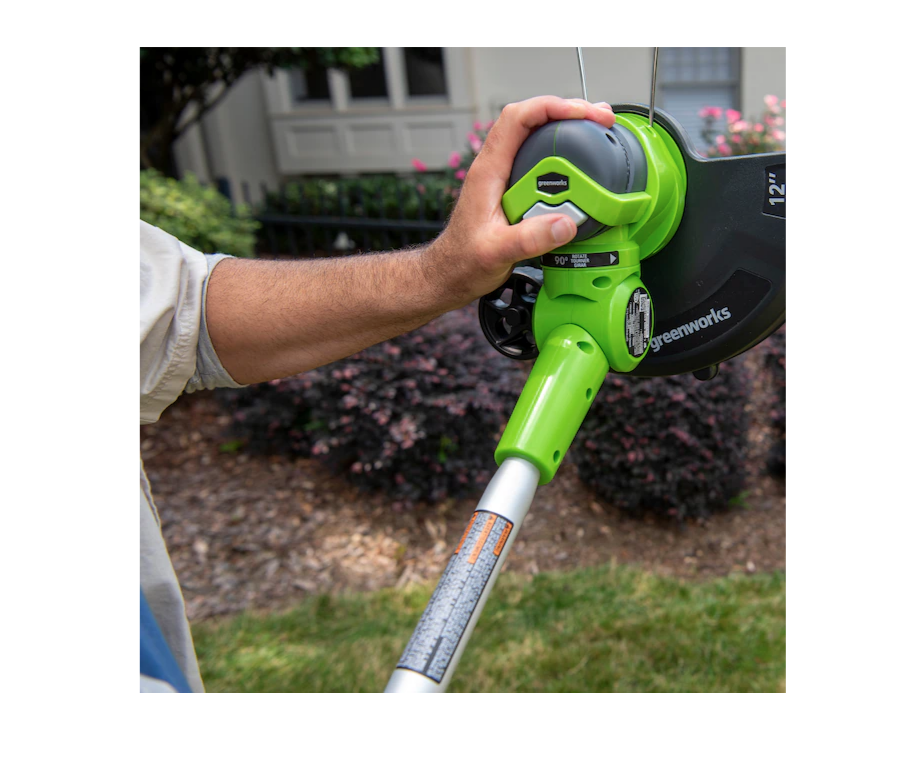 Greenworks ST24B215 24-volt 12-in Straight Cordless String Trimmer Edger Capable (Battery Included)