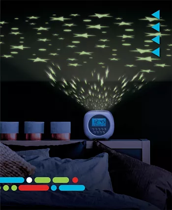 Discovery Kids Moon and Stars Projection Alarm Clock and Sound Machine