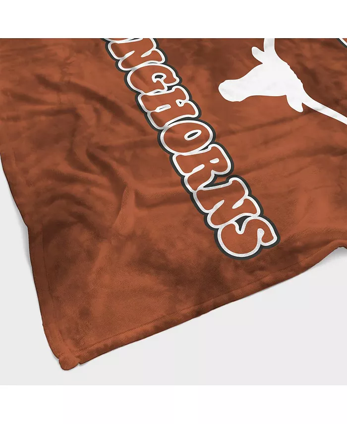 Pegasus Home Fashions Texas Longhorns 60'' x 70'' Bubble Tie-Dye Flannel Sherpa Blanket