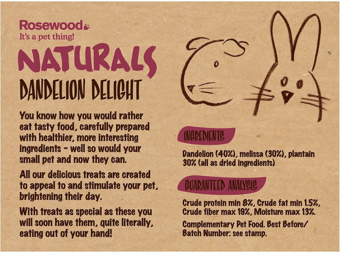 Naturals by Rosewood Dandelion Delight Small Pet Treats