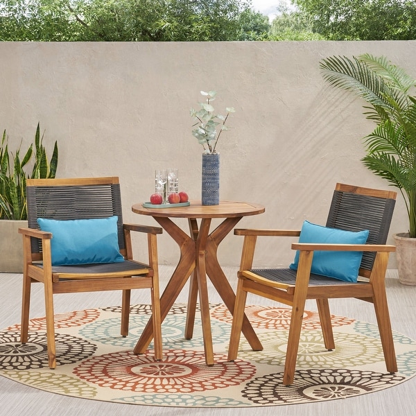 Mcgill Outdoor Acacia Wood Bistro Set by Christopher Knight Home