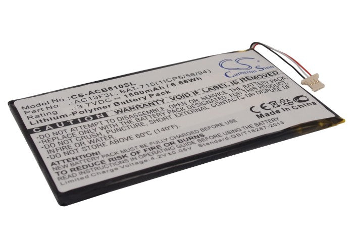 Acer B1A71 Iconia B1A71 Iconia B1A7183174G00nk Replacement Battery BatteryClerkcom Tablet