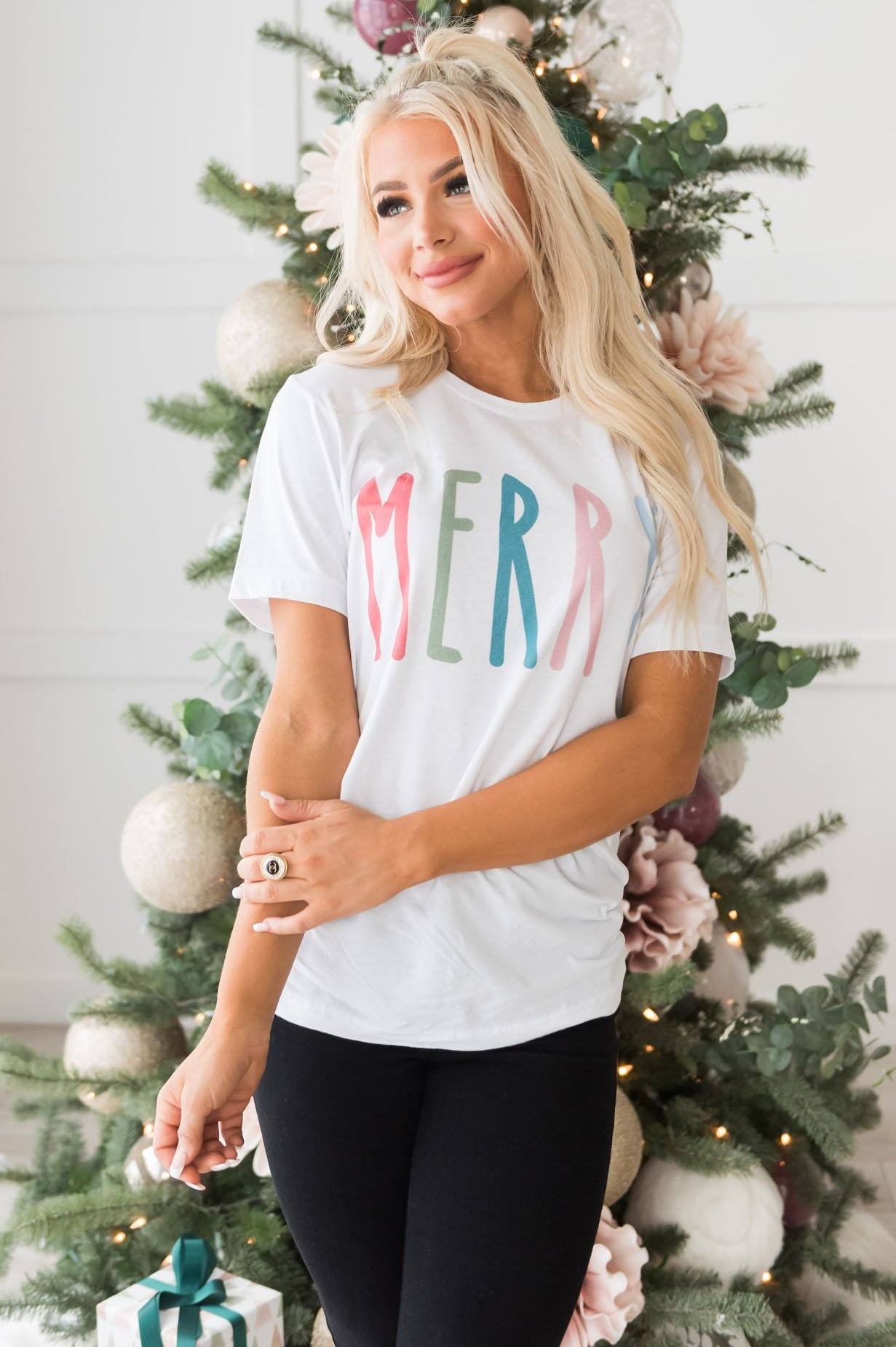 Merry Modest Tee