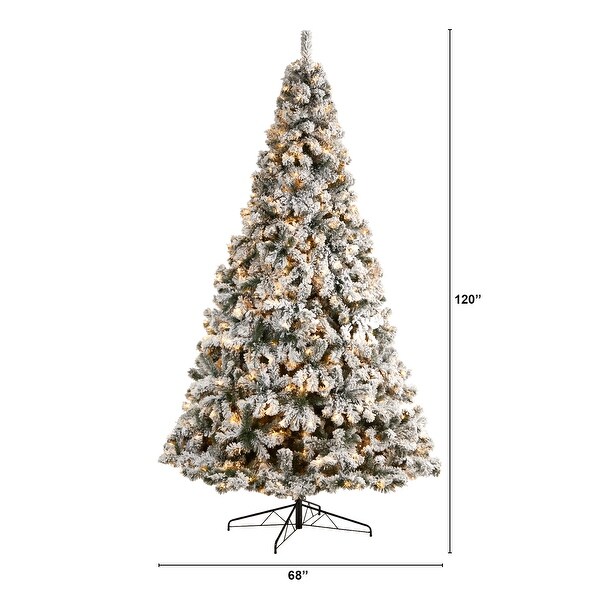 10' Flocked West Virginia Fir Christmas Tree with 800 Lights