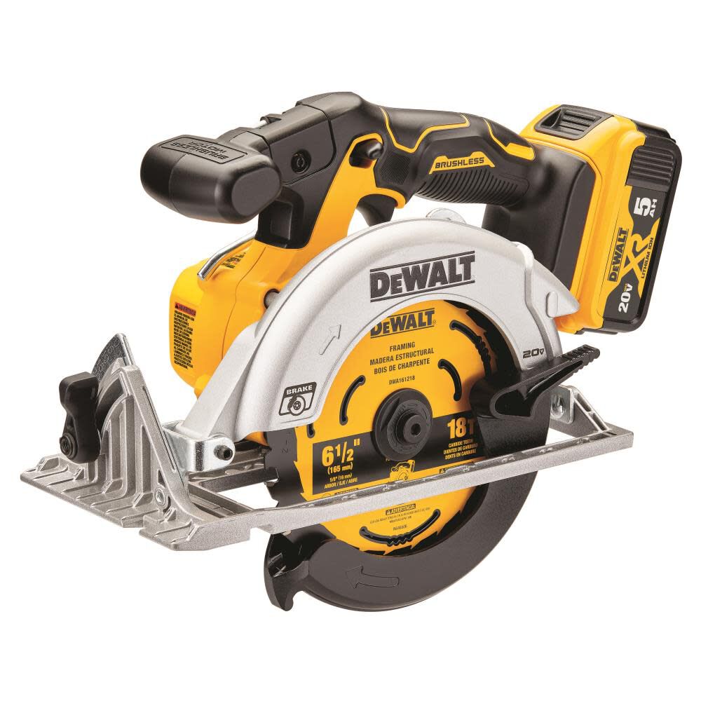 DW 20V MAX 6-1/2 in. Brushless Cordless Circular Saw Kit DCS565P1 from DW