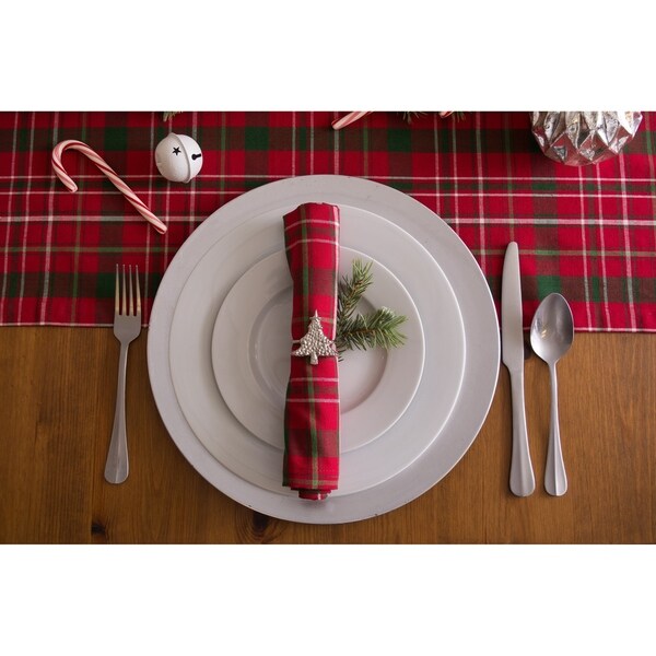 Design Imports Tartan Holly Plaid Table Runner (0.25 inches high x 14 inches wide x 108 inches deep)