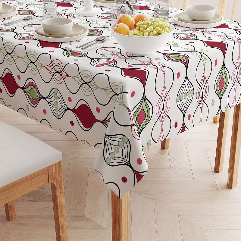 Rectangular Tablecloth， 100% Cotton， 60x120， Floral 99