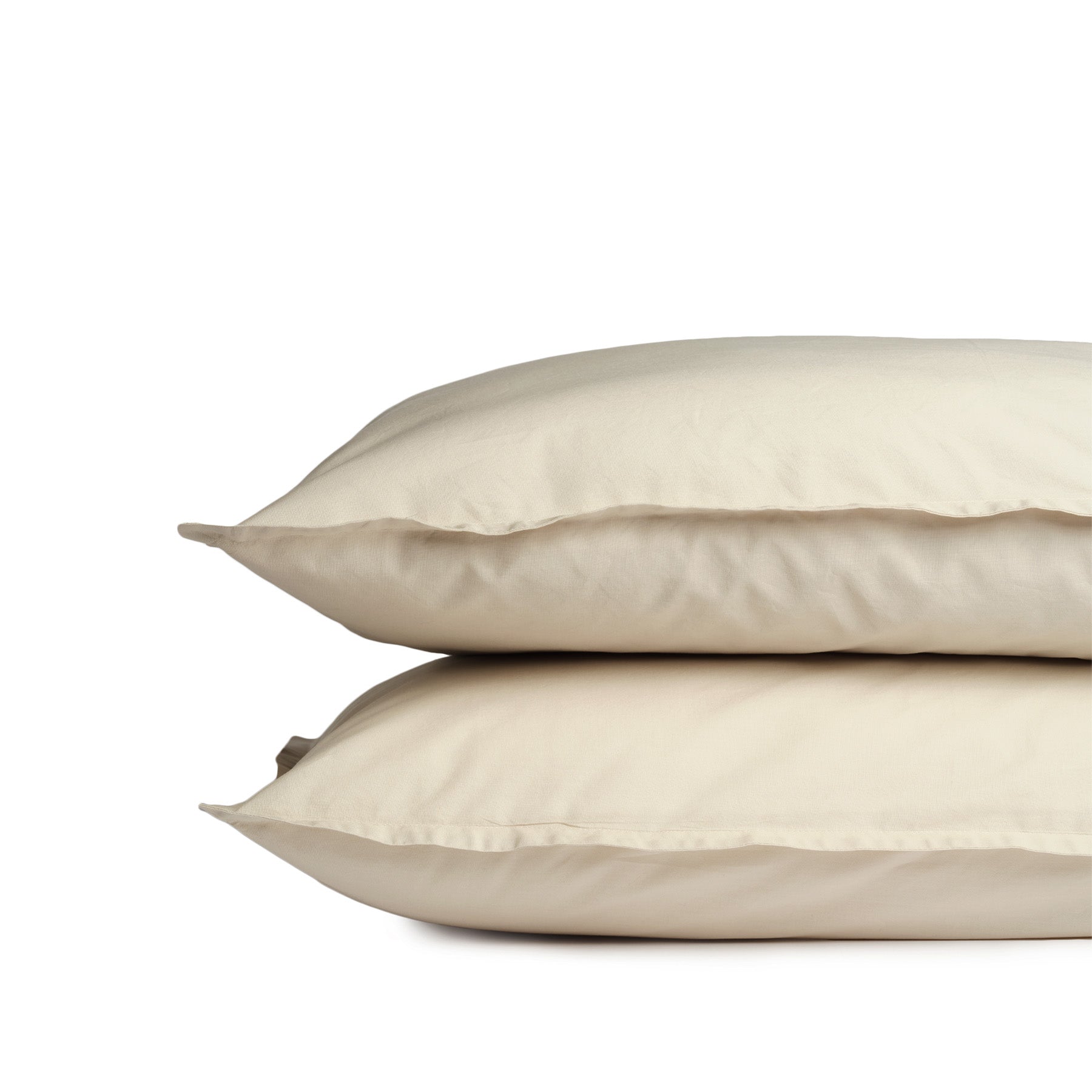 Beige Premium Cotton Pillowcases (Set of 2) - Soft, Comfortable & Elegant Bedding