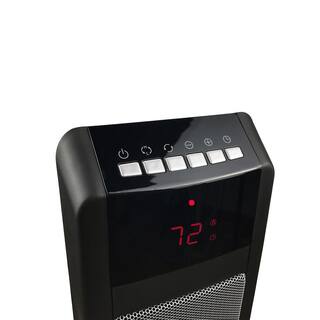 Hunter 24 in. 1500-Watt Digital Ceramic Tower Heater with Remote Control HPQ15C-EA