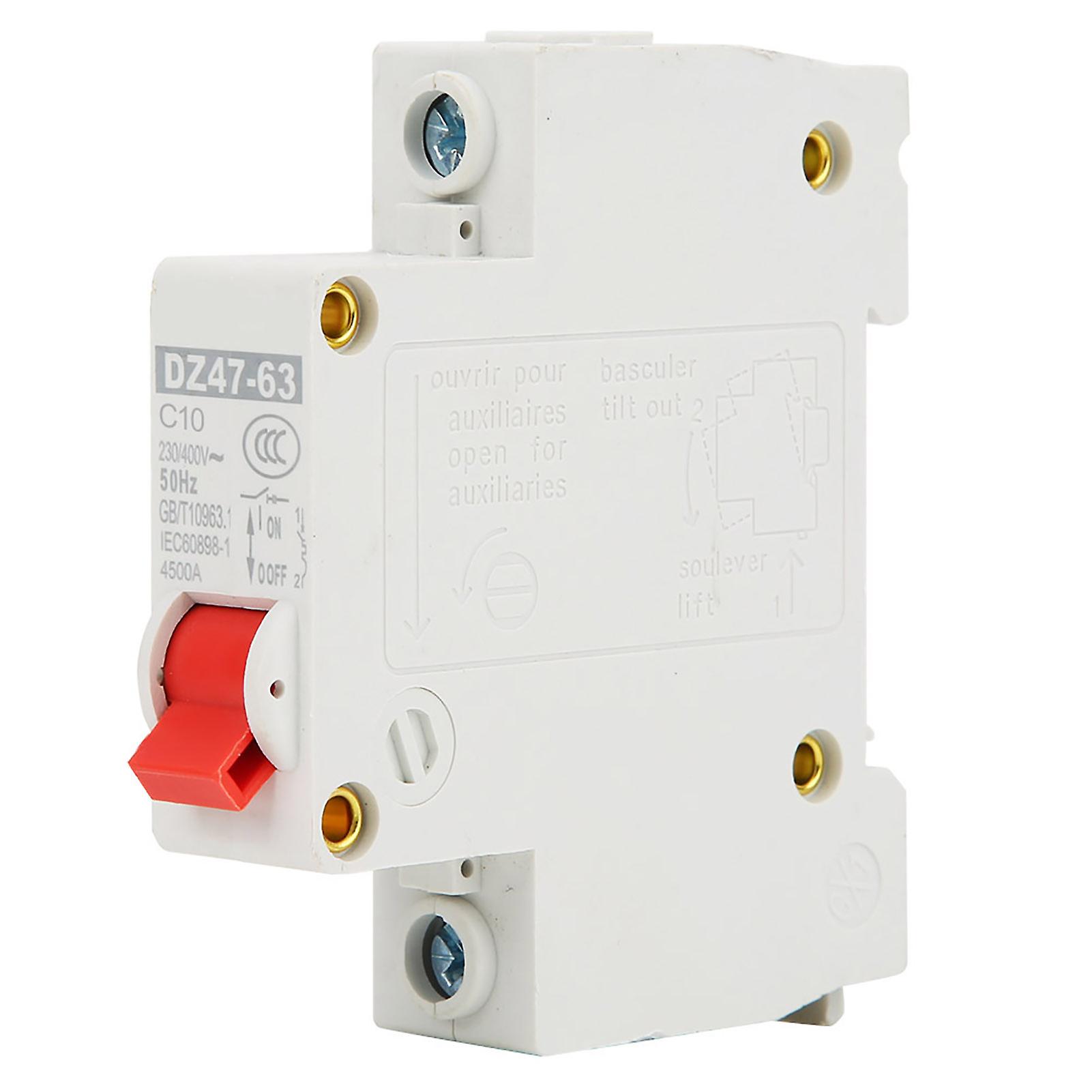 12pcs Dz47-63 Intelligent Miniature Circuit Breaker 1p Household Air Switch Din Rail Mounted10a