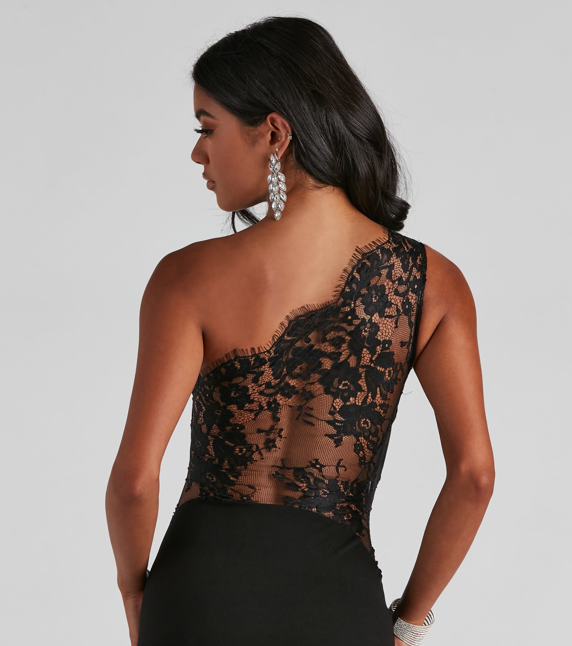 Mara Crepe One Shoulder Gown