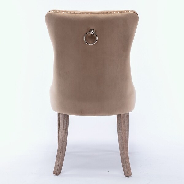 2Pcs High-end Tufted Velvet Dining Chair