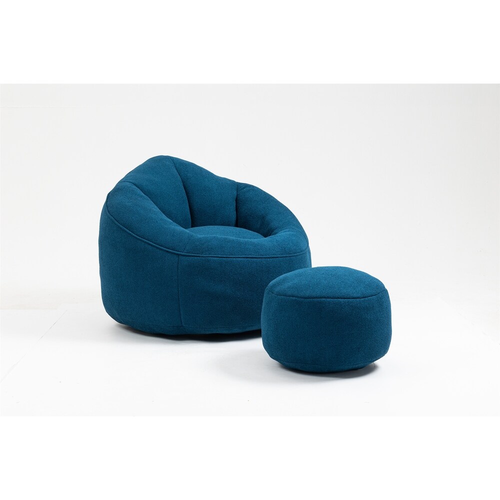 Bean Bag Sofa Chair With Footrest