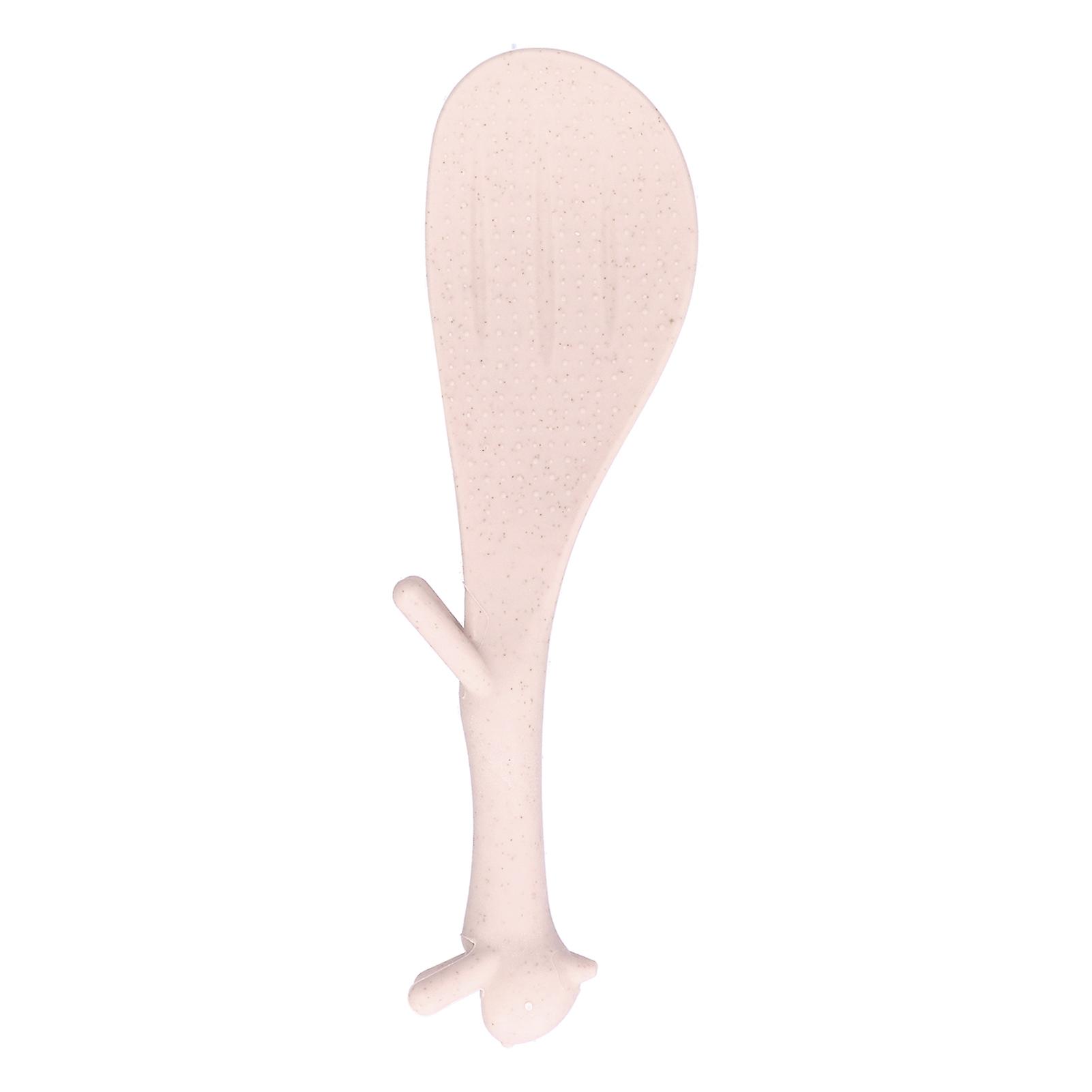 Rice Spoon Lovely Squirrels Shape Standing NonStick Rice Spoon Kitchenware for Home Kitchen(Beige )