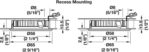 Hafele 833.75.178 Recess/surface mounted lights  M...