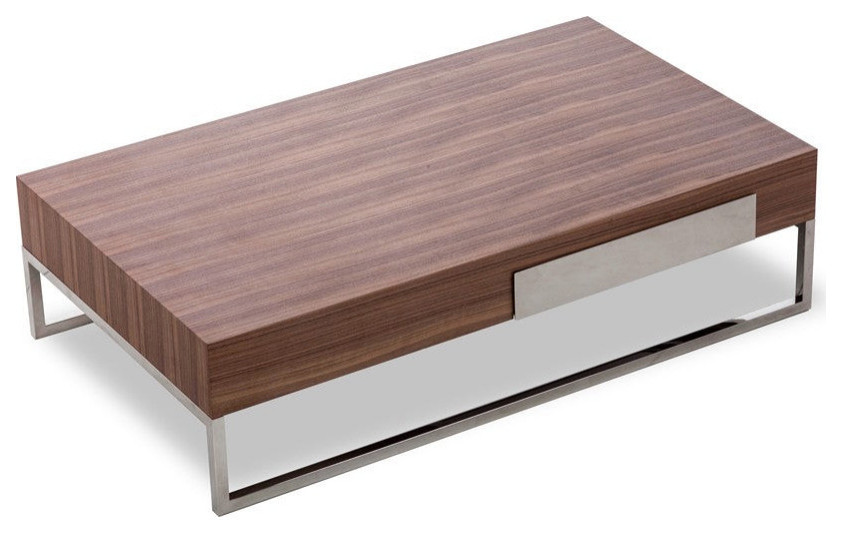 Andresa Modern Walnut Coffee Table   Contemporary   Coffee Tables   by V.S.D Furniture  Houzz