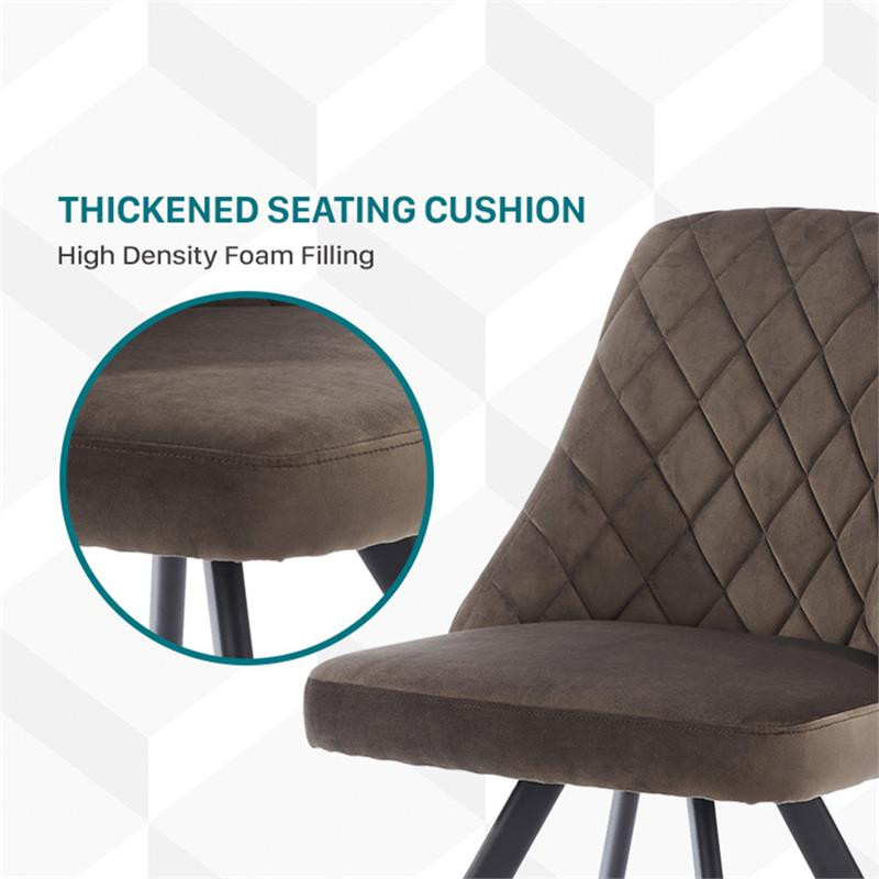 Furniture of America Avile Fabric Tufted Side Chairs in Brown (Set of 2)   Contemporary   Dining Chairs   by Homesquare  Houzz