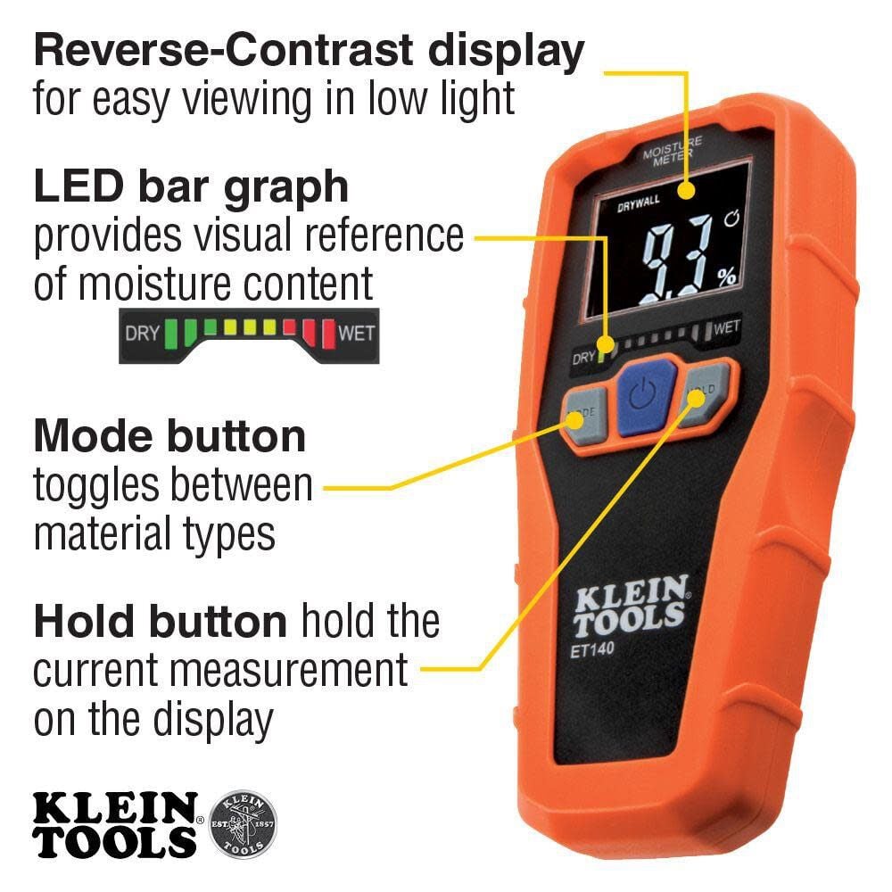 Klein Tools Pinless Moisture Meter ET140 from Klein Tools