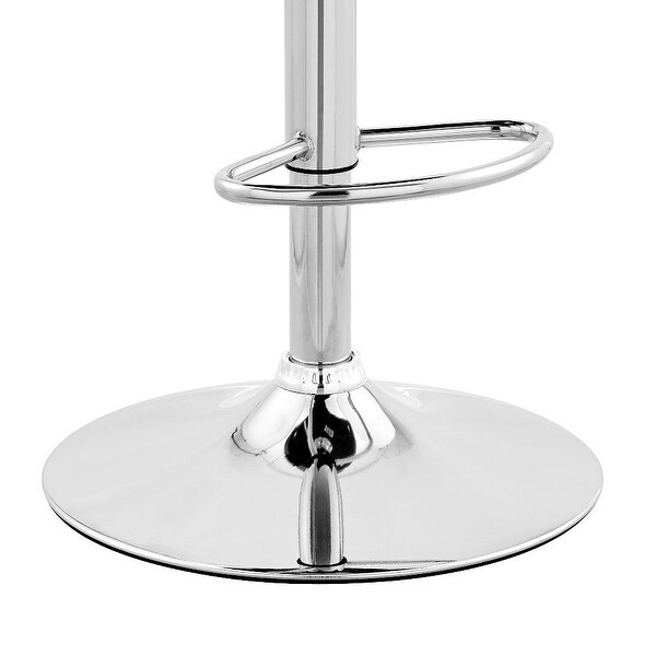 Adjustable Faux Leather Swivel Bar Stool