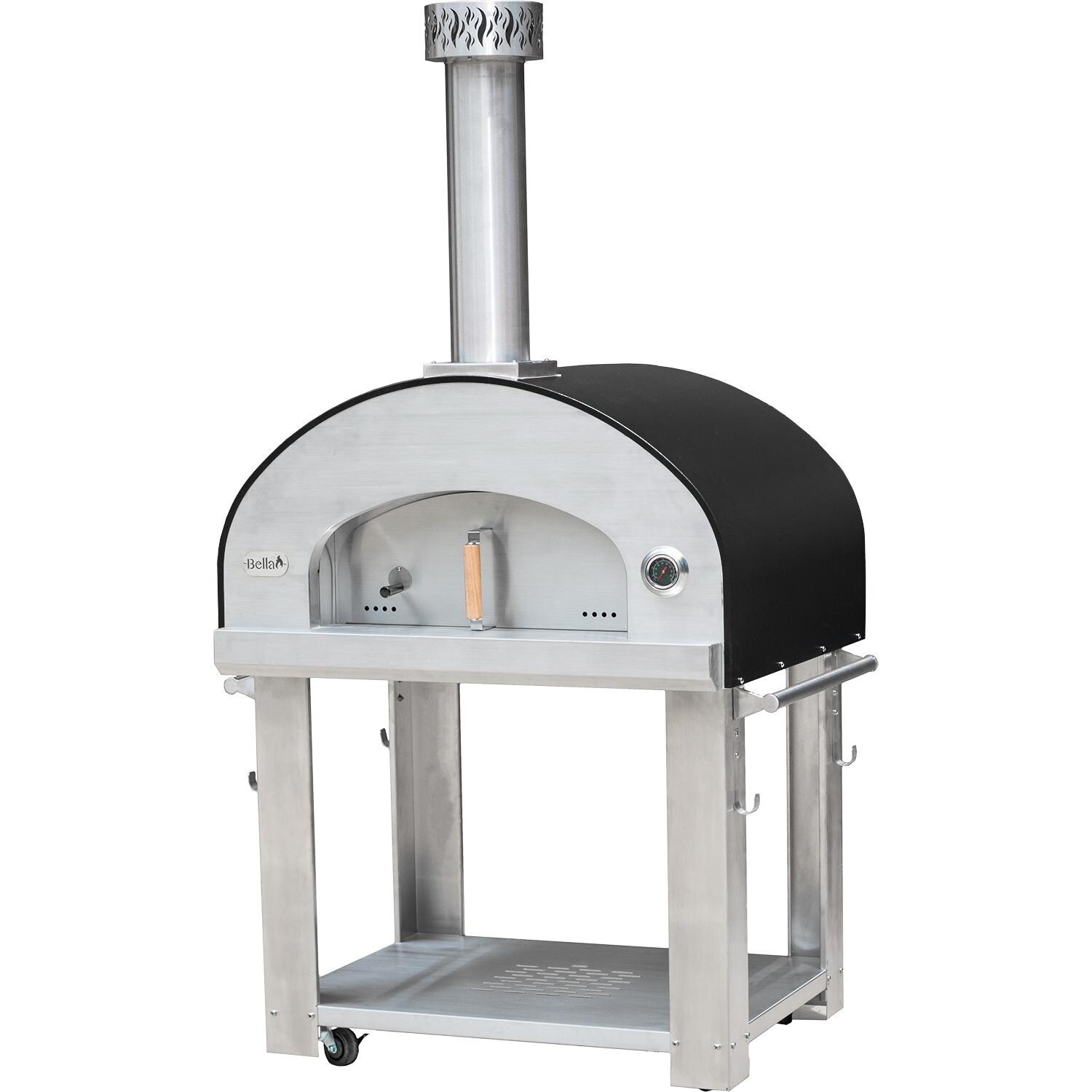 Bella Grande 36-Inch Outdoor Wood Fired Pizza Oven On Cart