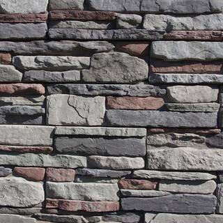 M-Rock P-Series 5 in. x 20 in. Nottoway Ledge Stone Concrete Stone Veneer (100 sq. ft.Crate) nottowaycr