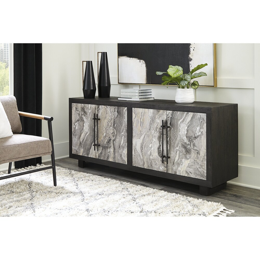 Signature Design by Ashley Lakenwood Black/Gray Accent Cabinet   71\