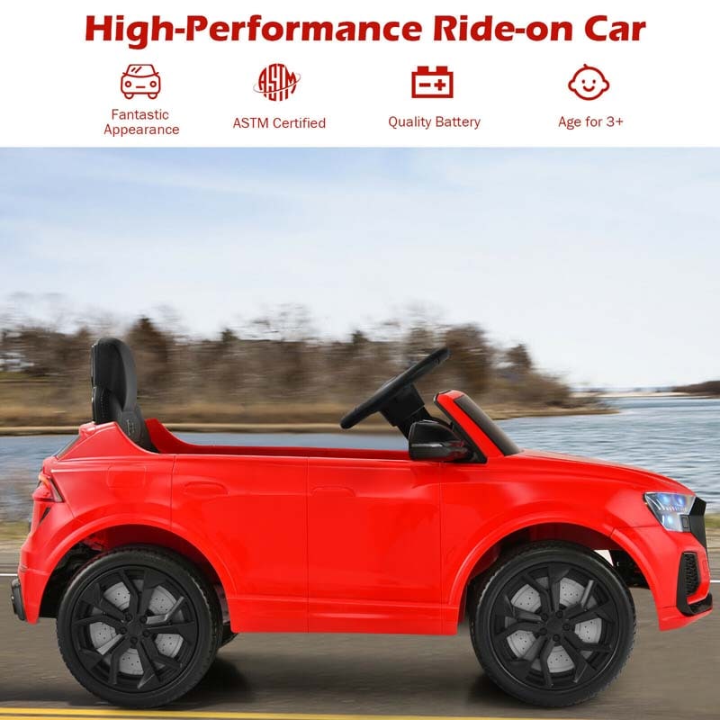 12V Licensed Audi Q8 Kids Ride On Car, Battery Powered 4 Wheeler Riding Toy Car with Remote Control