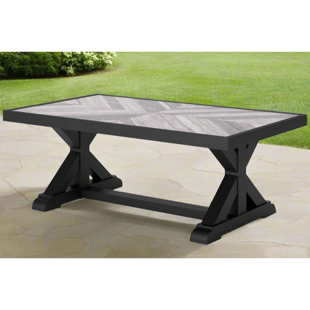 Fire Island Black Outdoor 48 Coffee Table - NEW