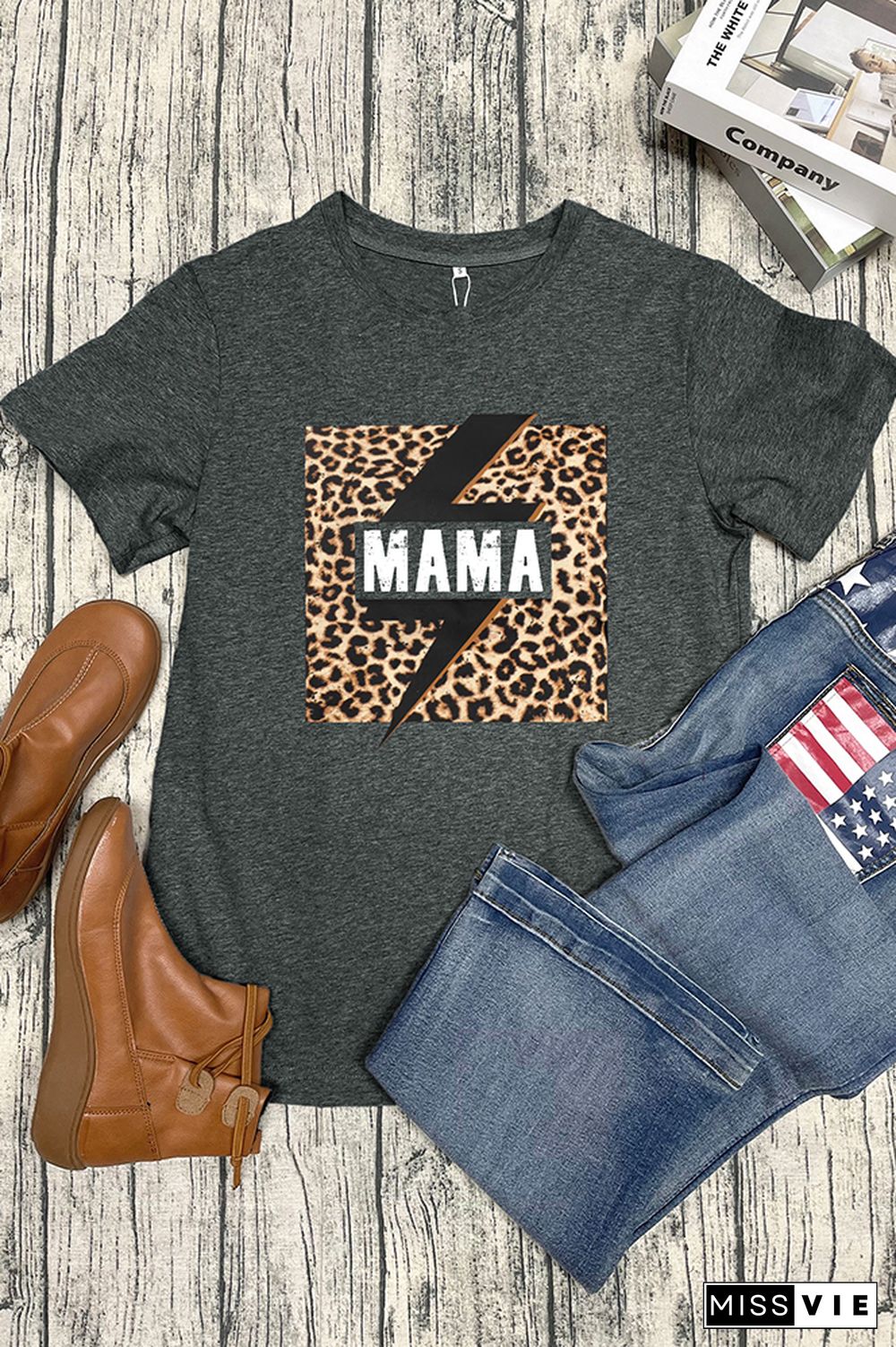 MAMA lightning Short Sleeve Graphic Tee Wholesale