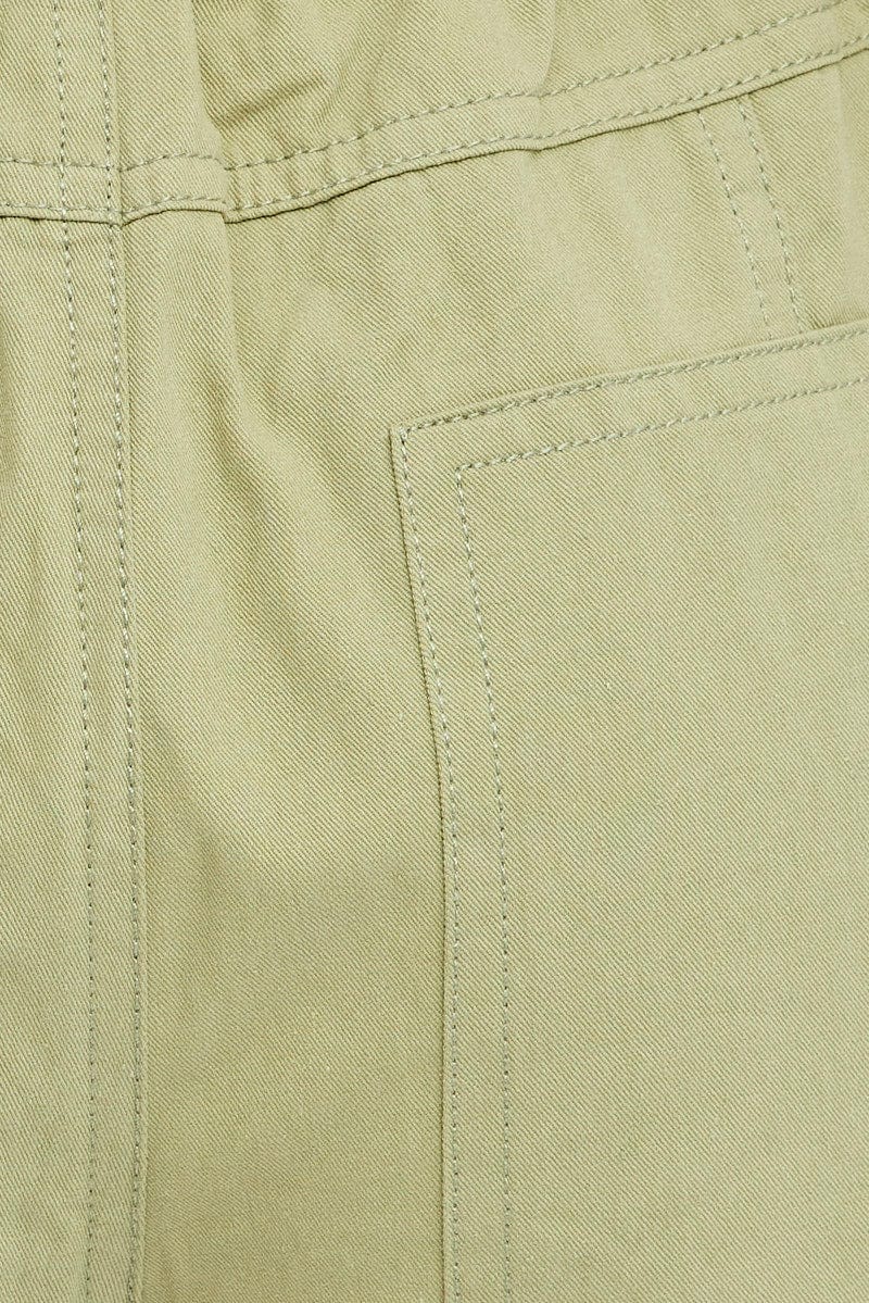 Green Cargo Pants Wide Leg