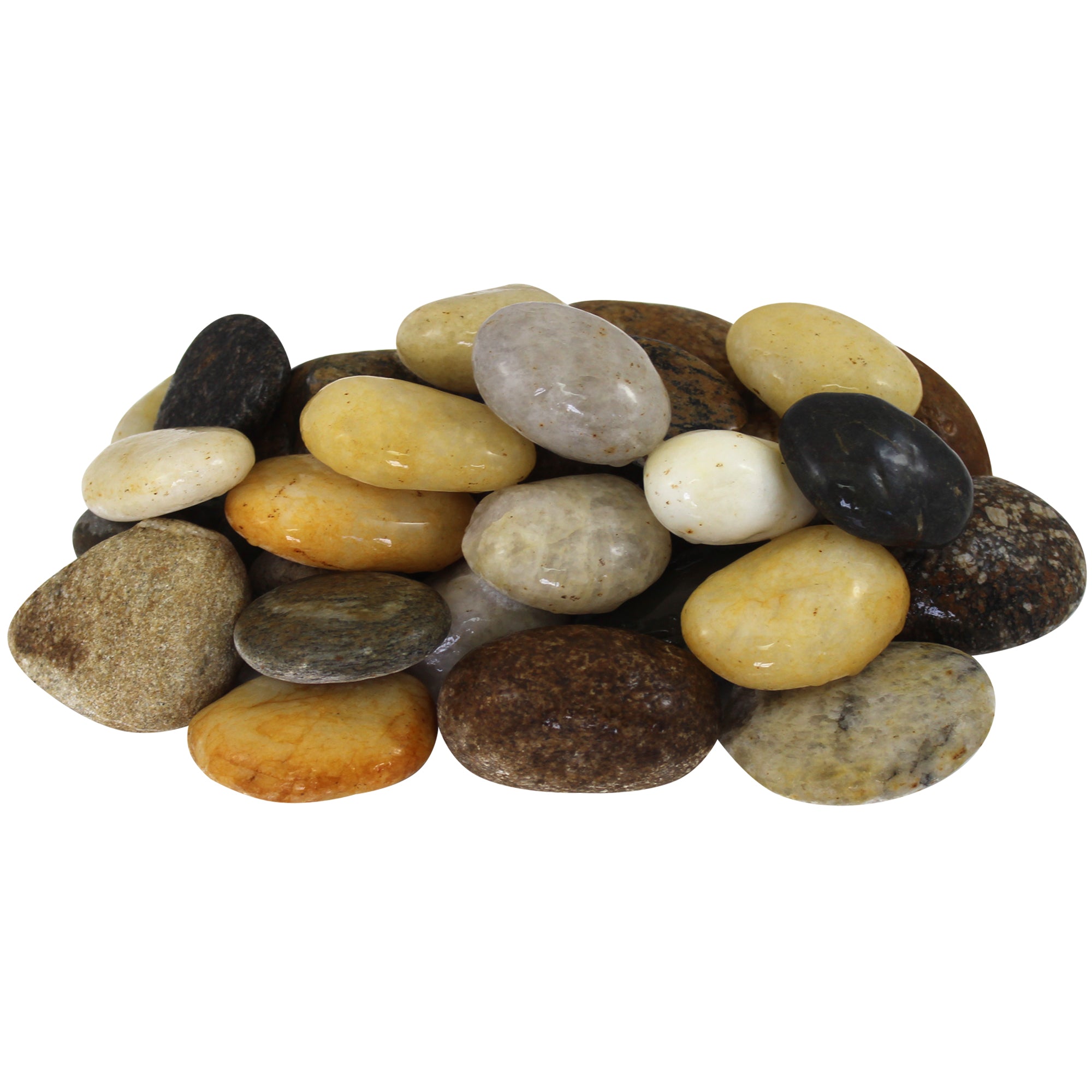 Rainforest, Outdoor Decorative Stone, River Pebbles, Mixed 1-3", 900 lbs.