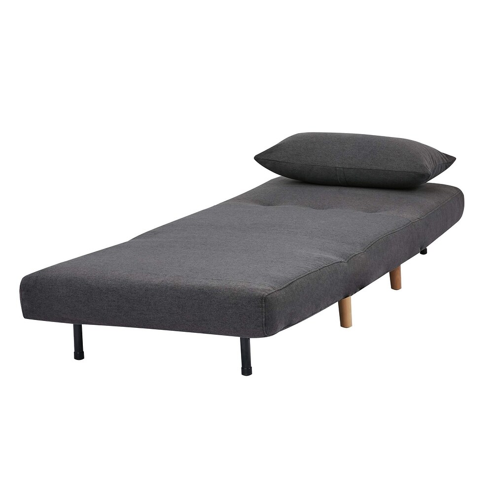 Tri Fold Convertible Polyester Sofa Bed Chair with Removable Pillow