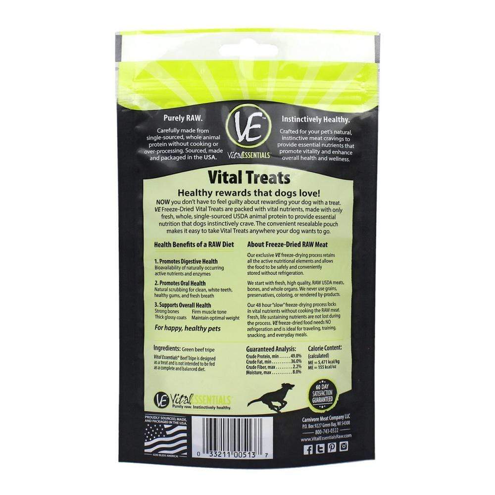 Vital Essentials Freeze Dried Beef Tripe Vital Treats for Dogs