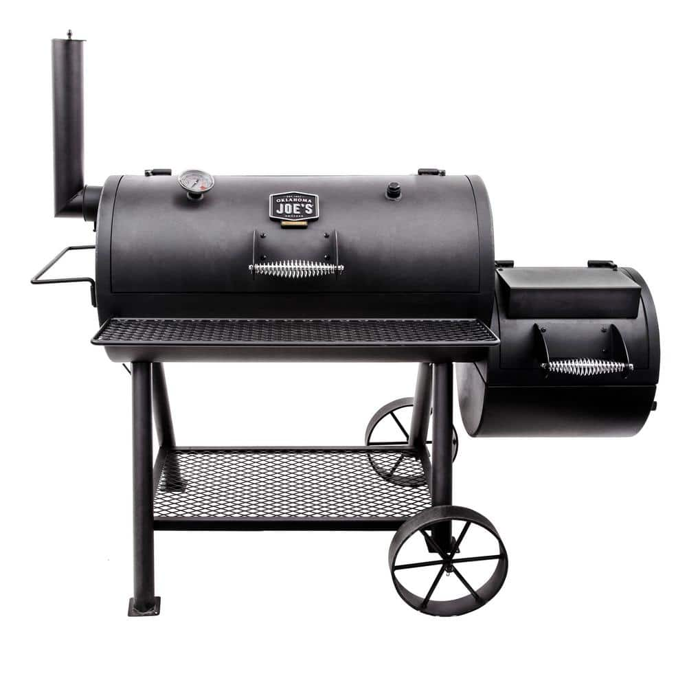 OKLAHOMA JOE'S Highland Offset Charcoal Smoker and Grill in Black with 900 sq. in. Cooking Space 15202031