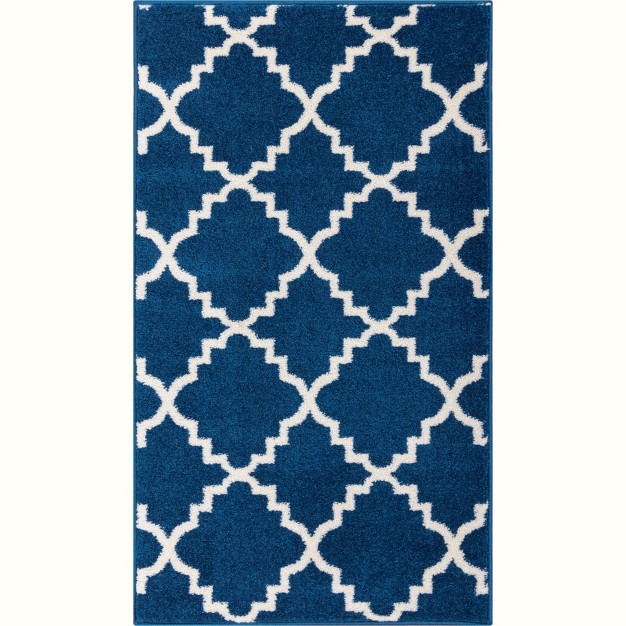 Harbor Trellis Quatrefoil Geometric Modern Casual Contemporary Traditional Moroccan Lattice Soft Area Rug